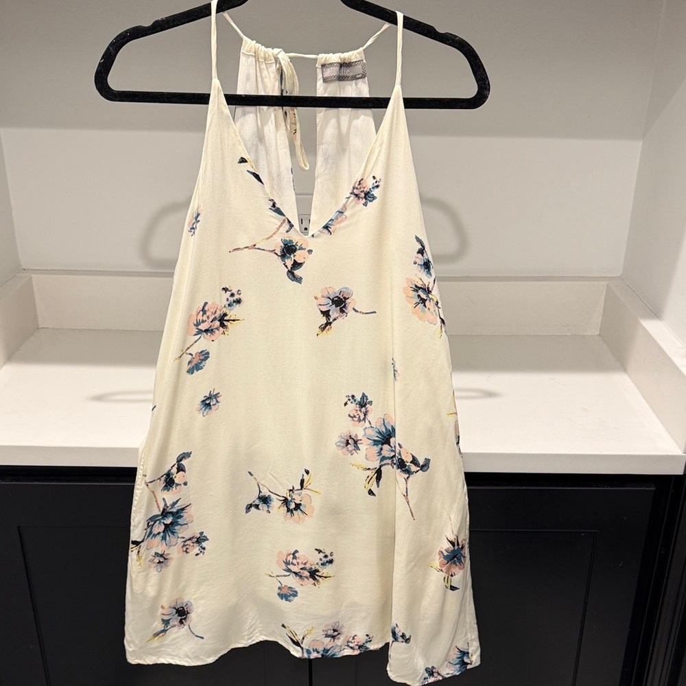 Addie Floral Halter Neck Dress. Size S